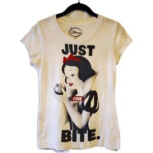 Disney "Just One Bite" Graphic Glitter T-Shirt  Size M